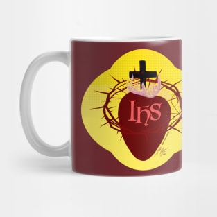 Sacred Heart of Jesus with Christogram Mug